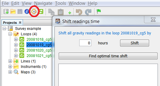 Shift readings time